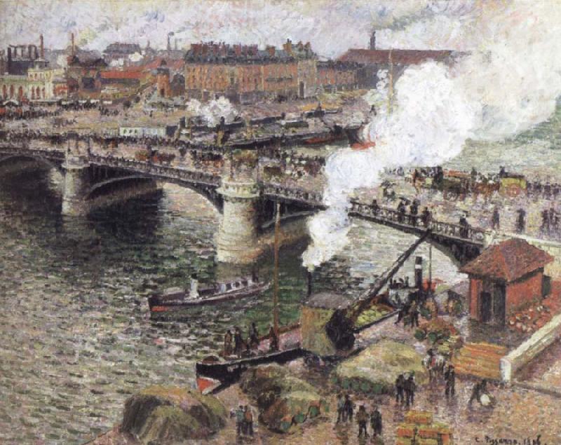 Camille Pissarro The Boldieu Bridge,Rouen Sweden oil painting art